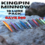 RH Kingpin Minnow 110mm 13g Jerkbait 10 LURE BUNDLE PACK
