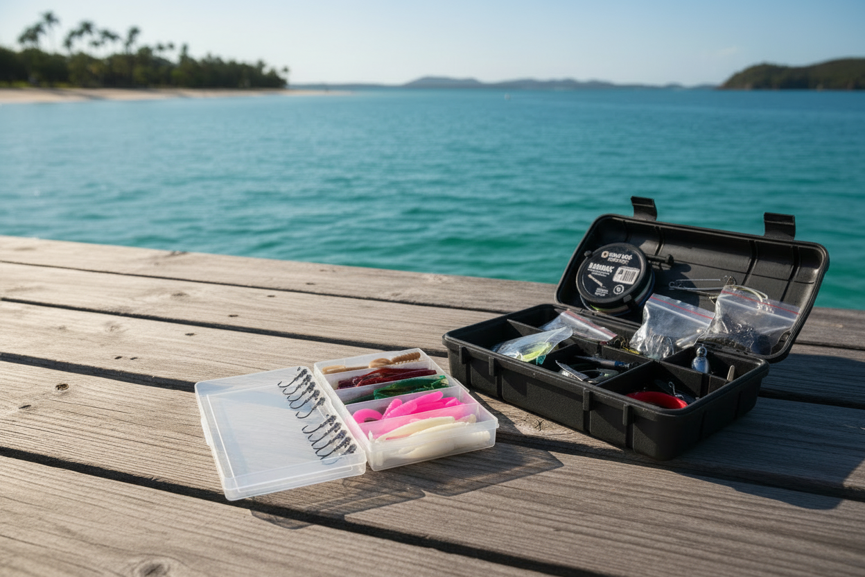 MUNCH Baits Soft Plastics Starter Pack on Queensland Jetty